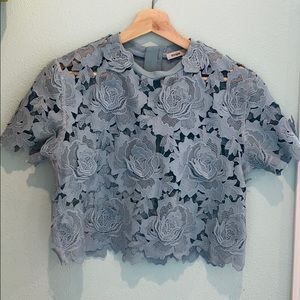 Maje Flower Cut-out Top